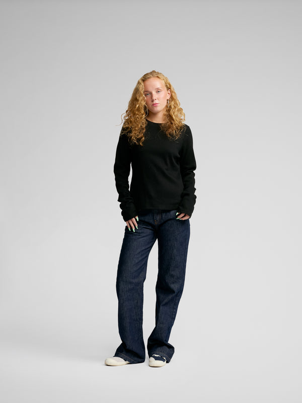 NYNNE LONG SLEEVE TEE - black