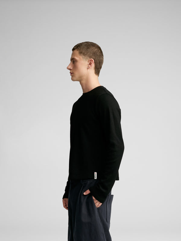 NYNNE LONG SLEEVE TEE - black