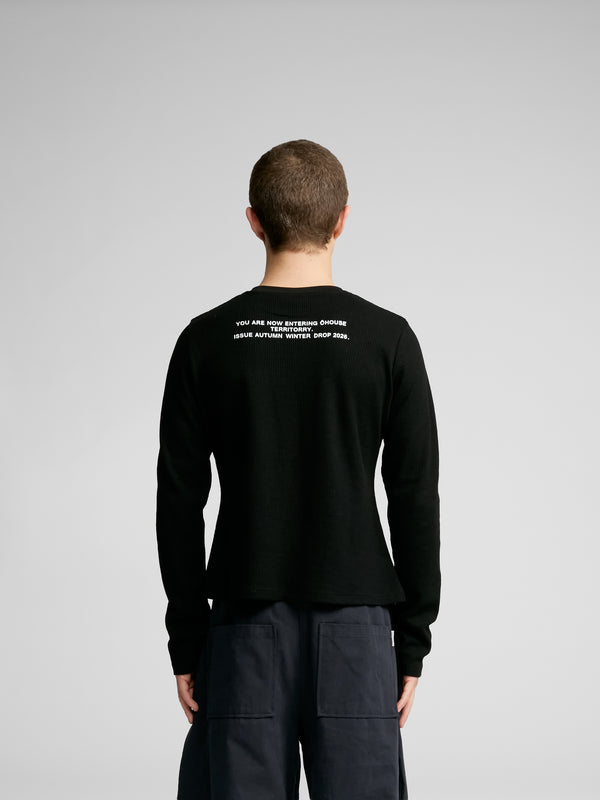 NYNNE LONG SLEEVE TEE - black