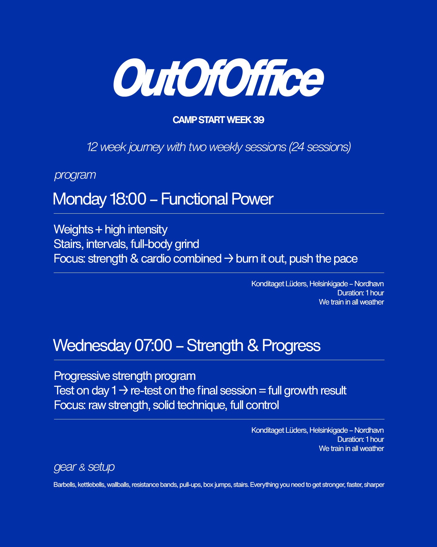 inasec ATHLETIC CLUB - 12 WEEK TRAINING CAMP